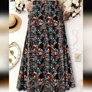 Floral Patterned Women's Skirt